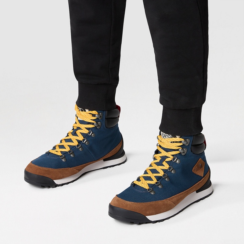 The North Face Back-To-Berkeley IV Textile Lifestyle Boots Shady Blue/Monks Robe Brown | QPOREI-209