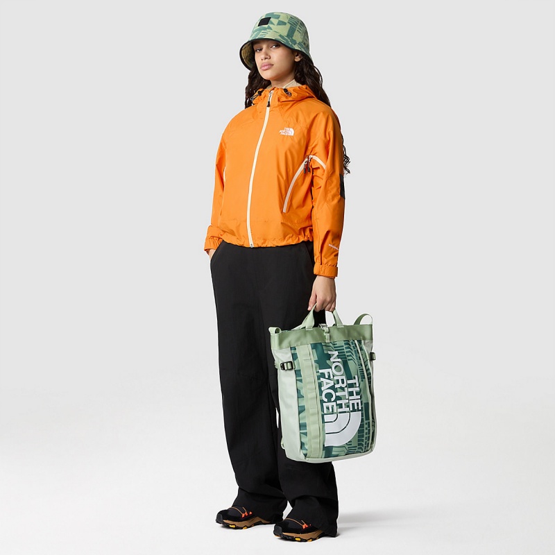 The North Face Base Camp Tote Bag Misty Sage Irregular Geometry Print - Dark Sage | FZLEMH-470