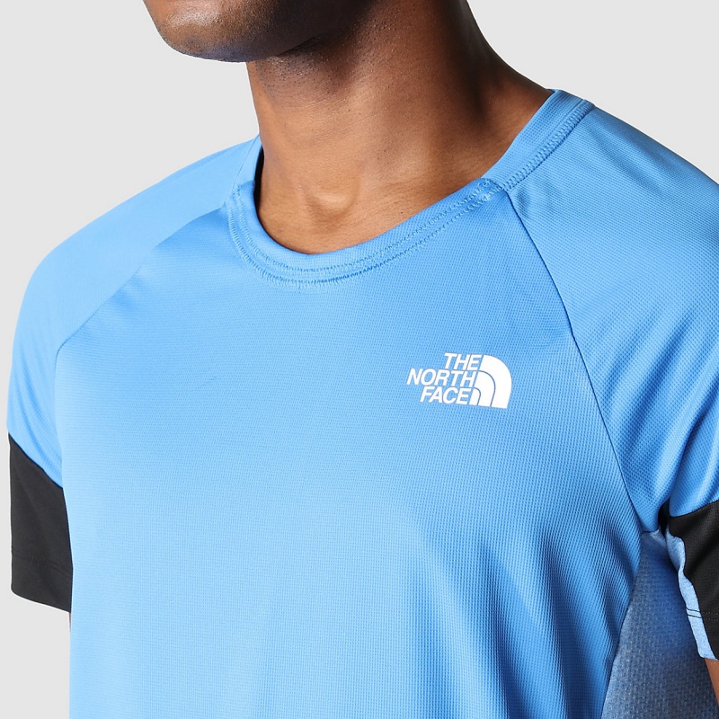 The North Face Bolt Tech T-Shirt Super Sonic Blue - Tnf Black | WAJETX-643