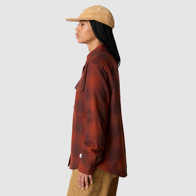 The North Face Campshire Shirt Brandy Brown Medium Horizon Plaid | DXOZBK-982