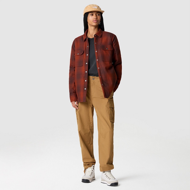 The North Face Campshire Shirt Brandy Brown Medium Horizon Plaid | DXOZBK-982