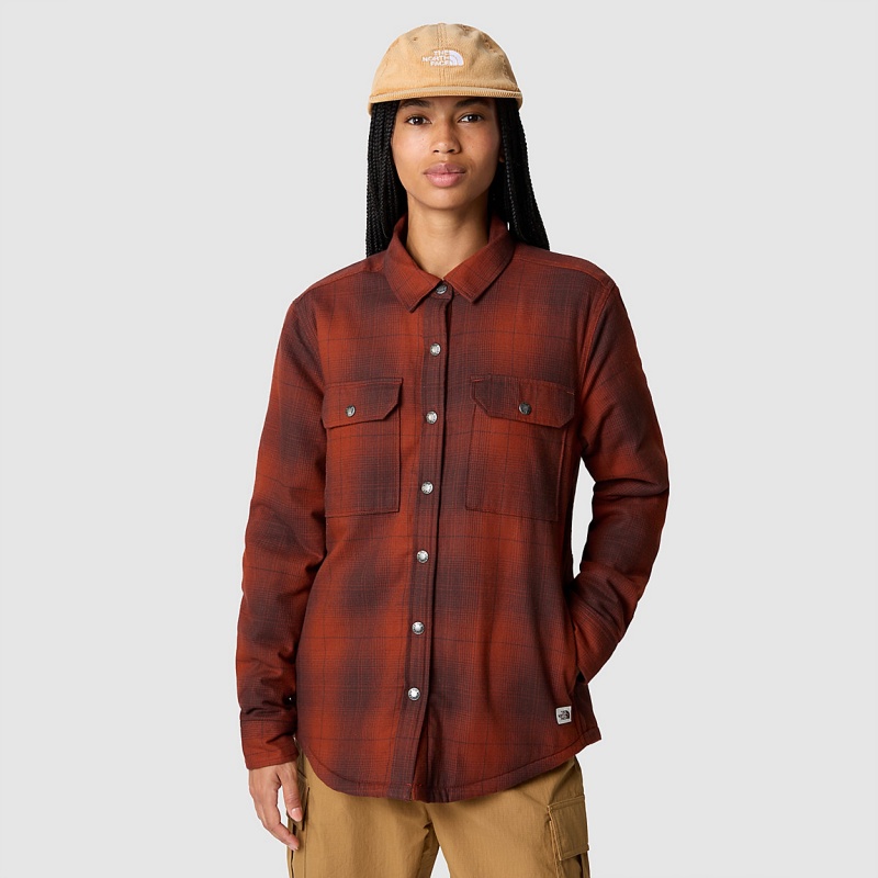 The North Face Campshire Shirt Brandy Brown Medium Horizon Plaid | DXOZBK-982