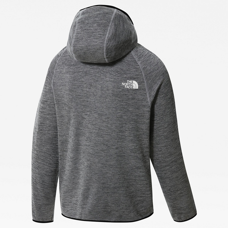 The North Face Canyonlands Hooded Fleece Jacket Tnf Medium Grey Heather | NFMHZR-763