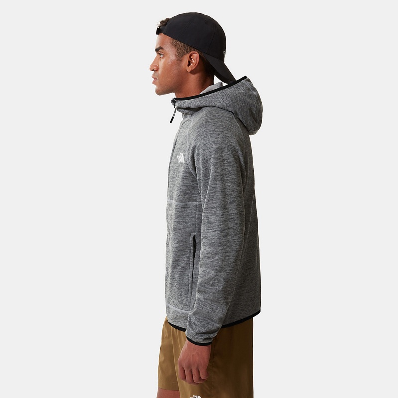 The North Face Canyonlands Hooded Fleece Jacket Tnf Medium Grey Heather | NFMHZR-763