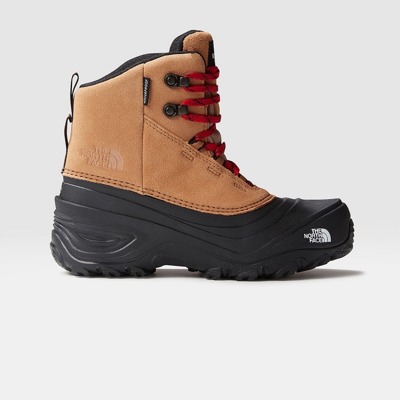 The North Face Chilkat V Lace Waterproof Hiking Boots Almond Butter/Tnf Black | BCOSUX-071