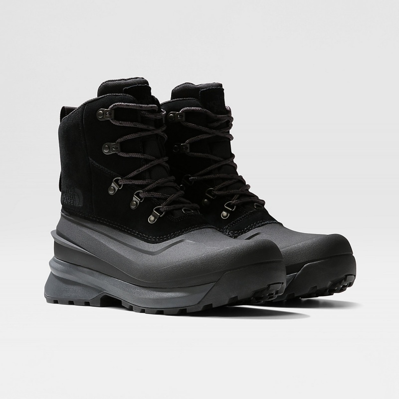 The North Face Chilkat V Lace Waterproof Hiking Boots Tnf Black - Asphalt Grey | JKQBSH-872