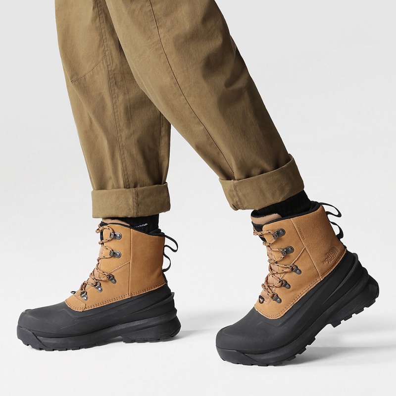 The North Face Chilkat V Lace Waterproof Hiking Boots Utility Brown/Tnf Black | ESWQVR-734