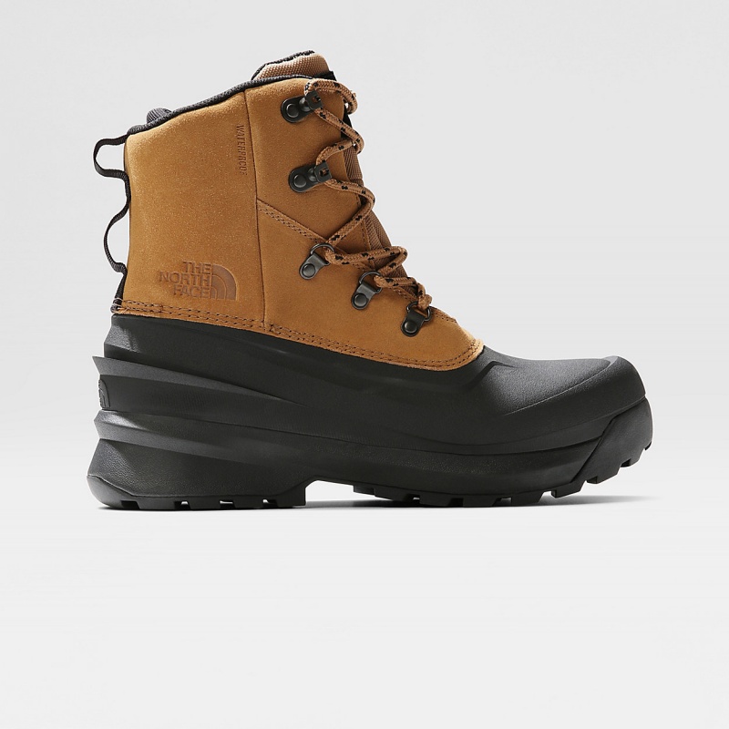 The North Face Chilkat V Lace Waterproof Hiking Boots Utility Brown/Tnf Black | ESWQVR-734