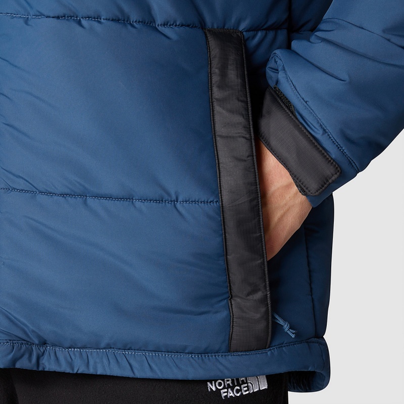 The North Face Circular Synthetic Hooded Jacket Tnf Black - Shady Blue | TPAOEY-139