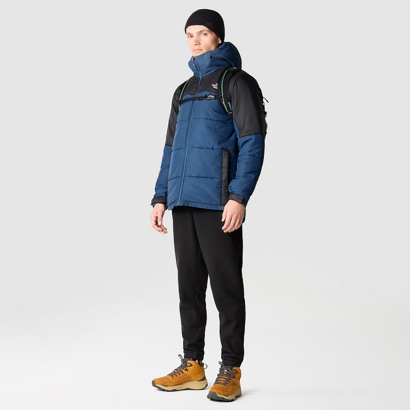 The North Face Circular Synthetic Hooded Jacket Tnf Black - Shady Blue | TPAOEY-139