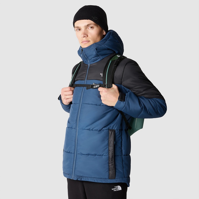 The North Face Circular Synthetic Hooded Jacket Tnf Black - Shady Blue | TPAOEY-139