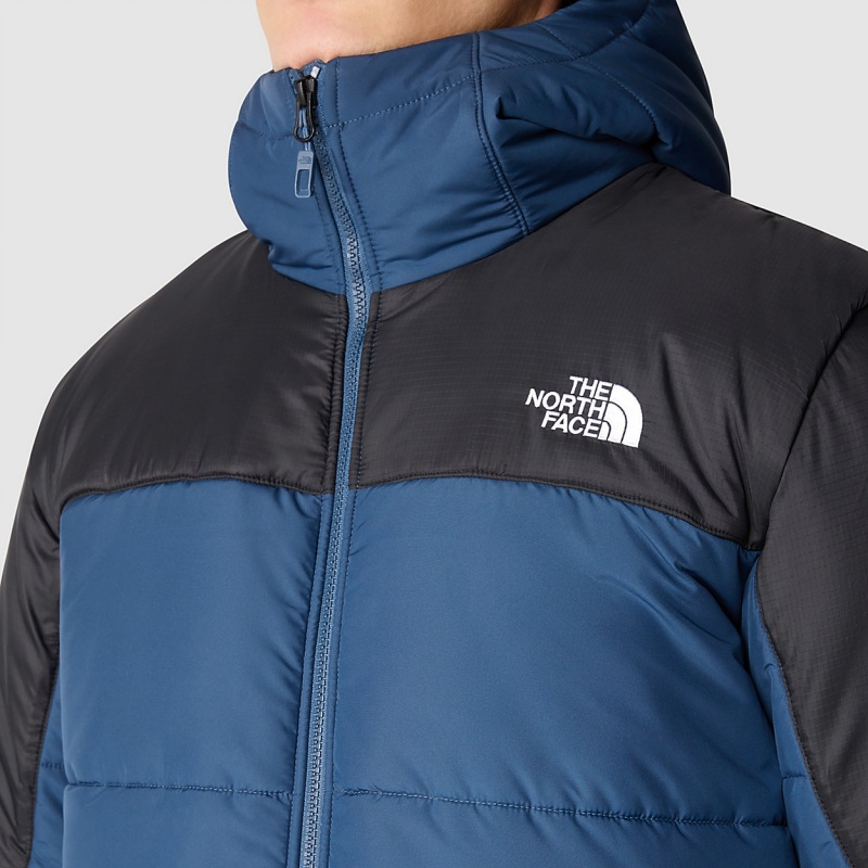 The North Face Circular Synthetic Hooded Jacket Tnf Black - Shady Blue | TPAOEY-139