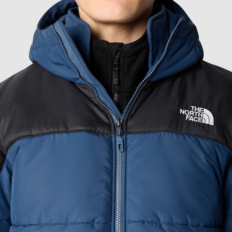 The North Face Circular Synthetic Hooded Jacket Tnf Black - Shady Blue | TPAOEY-139