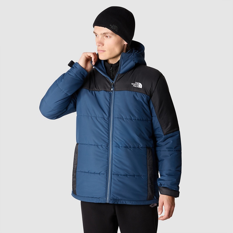 The North Face Circular Synthetic Hooded Jacket Tnf Black - Shady Blue | TPAOEY-139