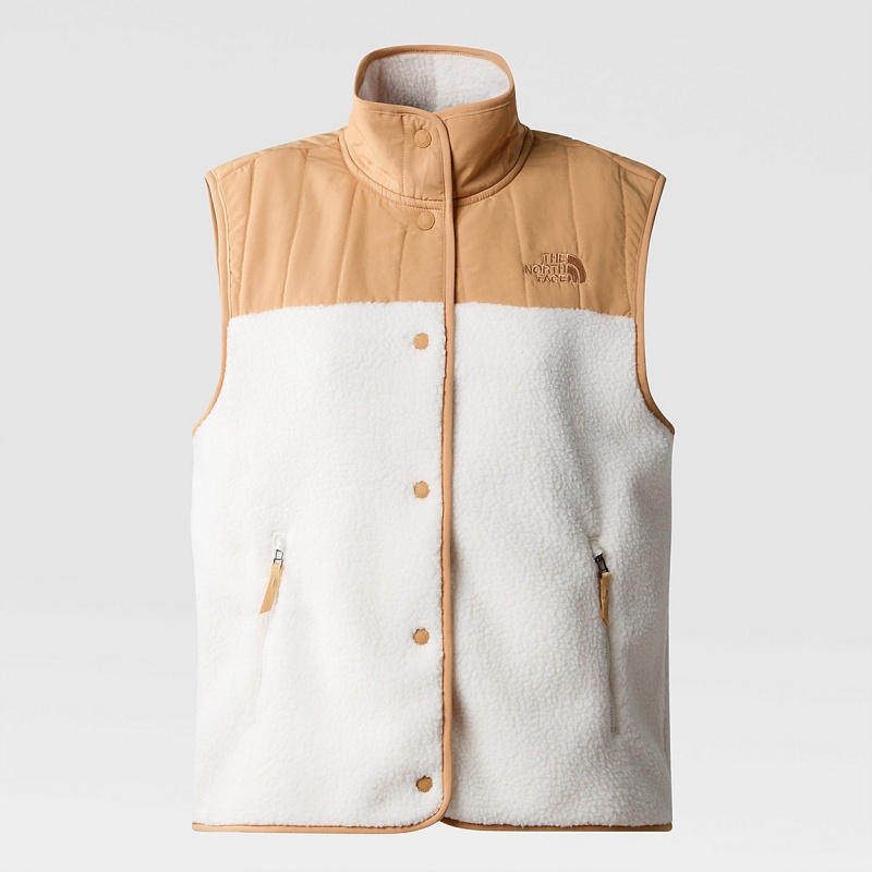 The North Face Cragmont Fleece Gilet Gardenia White - Almond Butter | BSRMJK-975