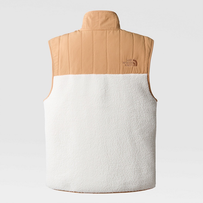 The North Face Cragmont Fleece Gilet Gardenia White - Almond Butter | BSRMJK-975