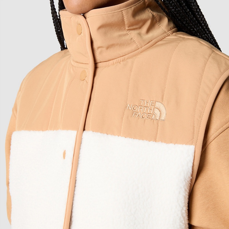 The North Face Cragmont Fleece Gilet Gardenia White - Almond Butter | BSRMJK-975