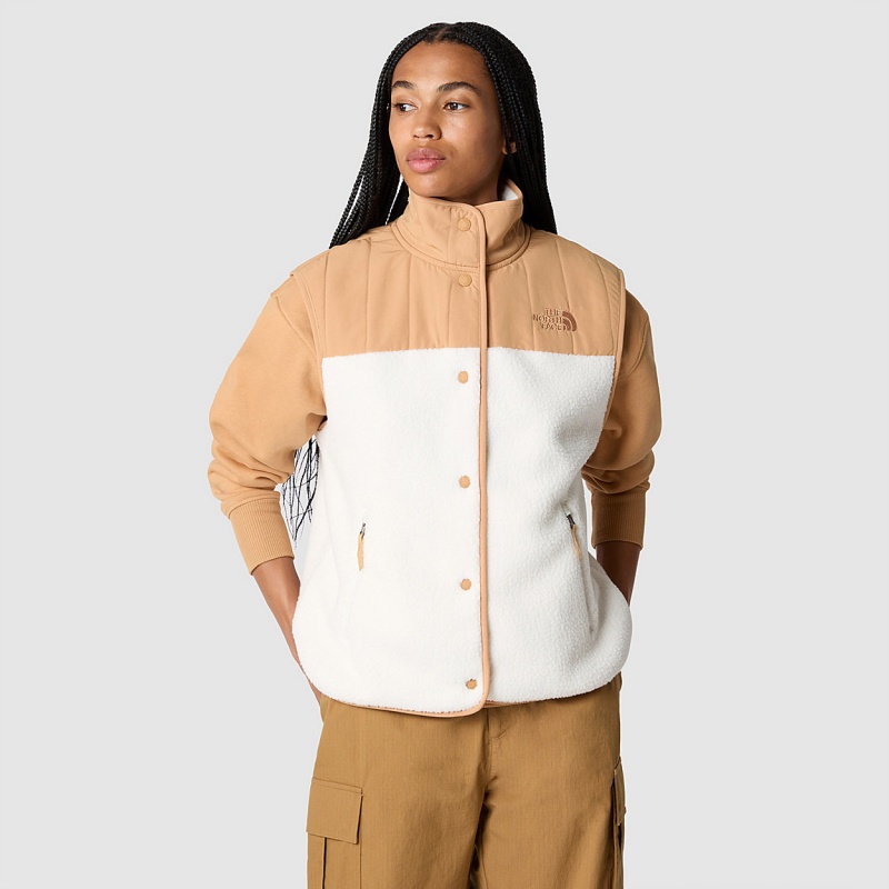 The North Face Cragmont Fleece Gilet Gardenia White - Almond Butter | BSRMJK-975