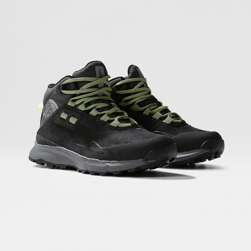 The North Face Cragstone Leather Waterproof Hiking Boots Tnf Black - Vanadis Grey | UZYHTD-354