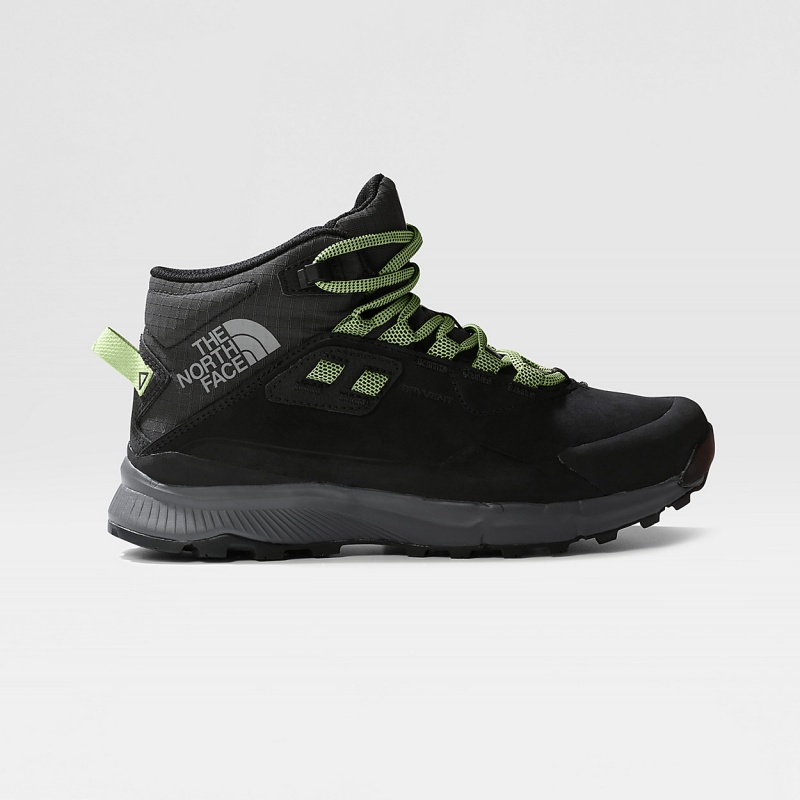 The North Face Cragstone Leather Waterproof Hiking Boots Tnf Black - Vanadis Grey | UZYHTD-354