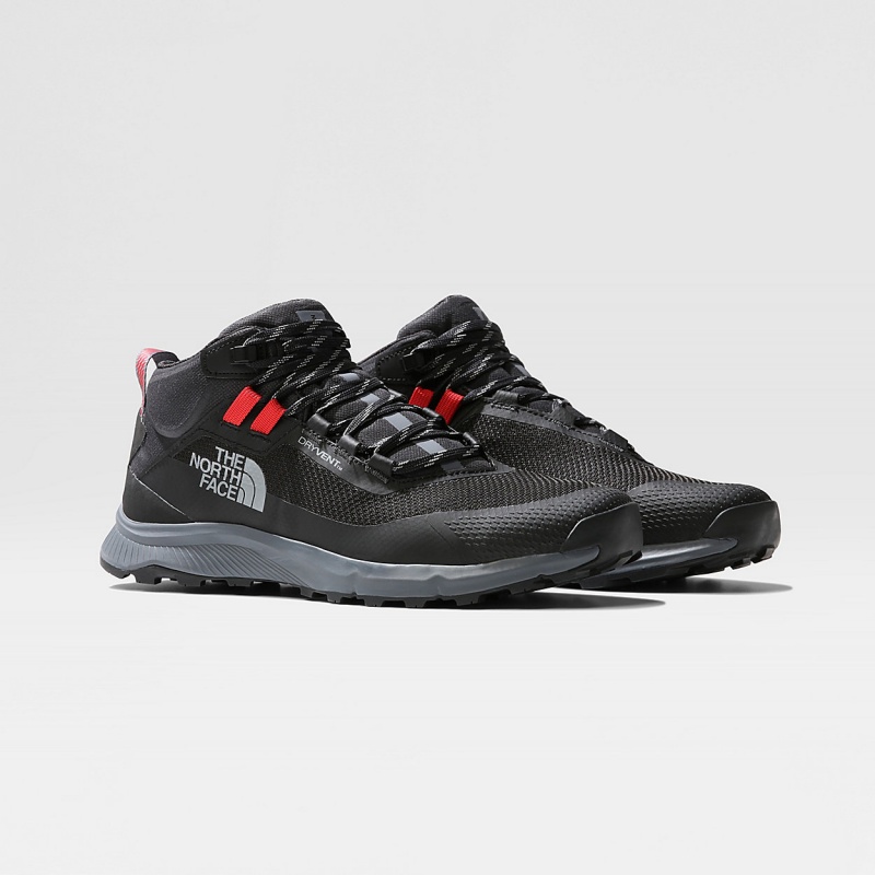 The North Face Cragstone Waterproof Mid Hiking Boots Tnf Black - Vanadis Grey | DCBPOE-260