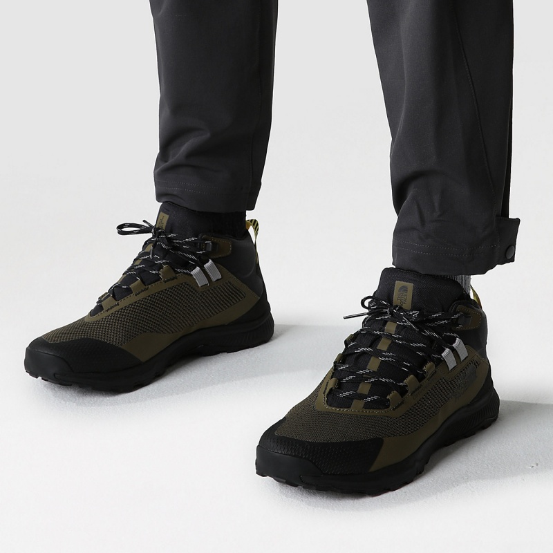 The North Face Cragstone Waterproof Mid Hiking Boots Military Olive/Tnf Black | CRQSOM-503