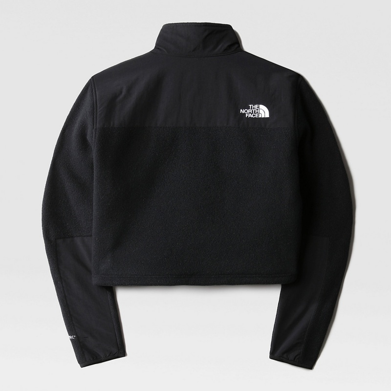 The North Face Cropped Denali Fleece Jacket Tnf Black | GJEQBL-631