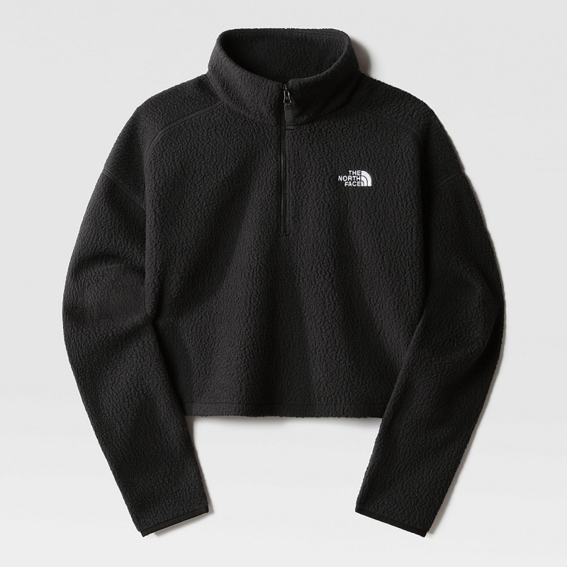 The North Face Cropped High Pile Fleece Tnf Black | ILPCVR-971