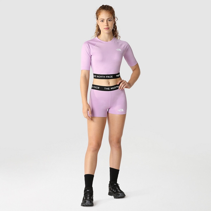 The North Face Cropped Performance T-Shirt Lupine | ERJPIY-793