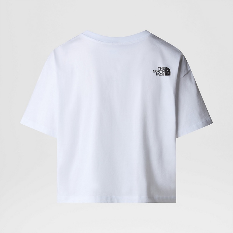 The North Face Cropped Simple Dome T-Shirt Tnf White | RGFUWH-071