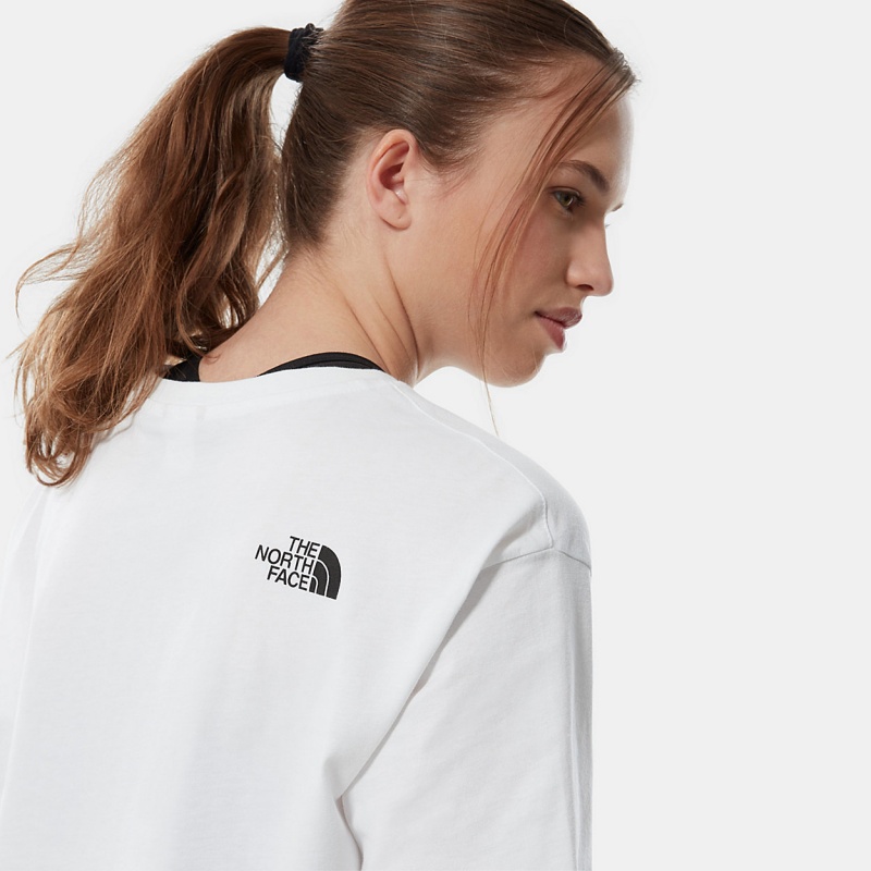 The North Face Cropped Simple Dome T-Shirt Tnf White | RGFUWH-071