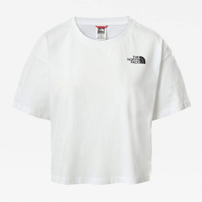 The North Face Cropped Simple Dome T-Shirt Tnf White | RGFUWH-071