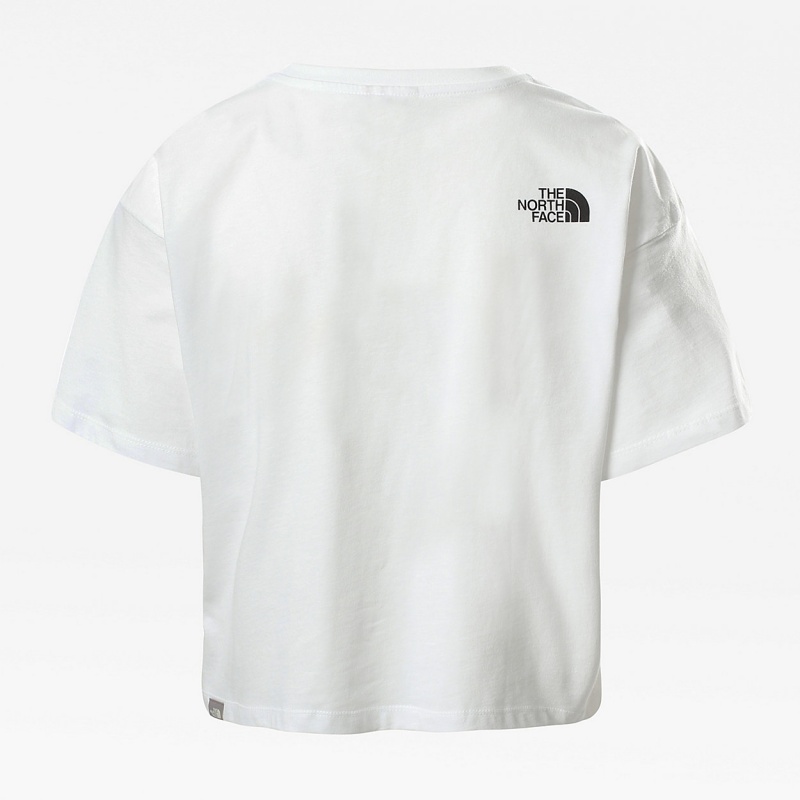 The North Face Cropped Simple Dome T-Shirt Tnf White | RGFUWH-071