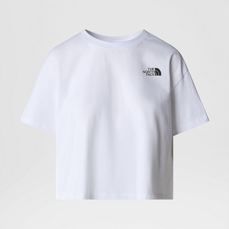 The North Face Cropped Simple Dome T-Shirt Tnf White | RGFUWH-071