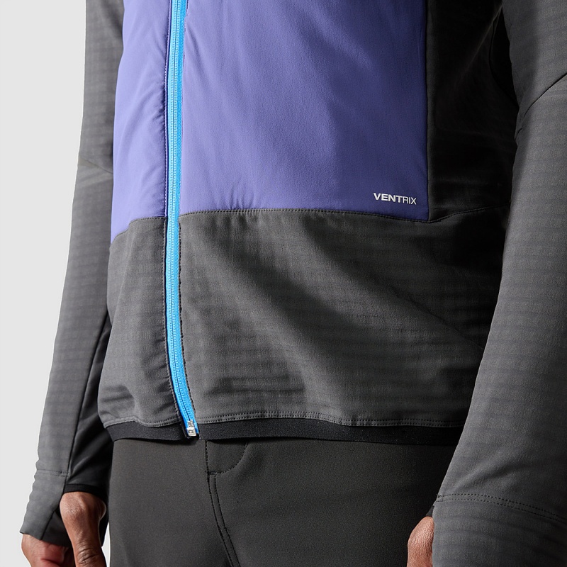 The North Face Dawn Turn Hybrid Ventrix™ Midlayer Jacket Asphalt Grey - Cave Blue | WVGPHL-432