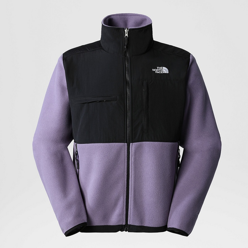 The North Face Denali Jacket Lunar Slate - Tnf Black | YHCSMI-048