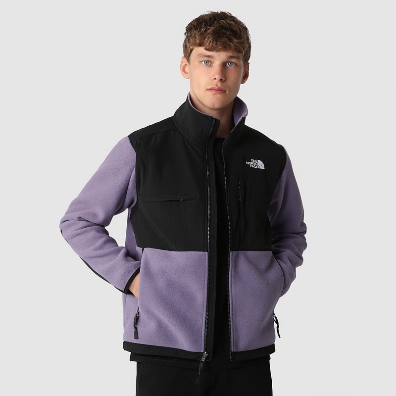 The North Face Denali Jacket Lunar Slate - Tnf Black | YHCSMI-048