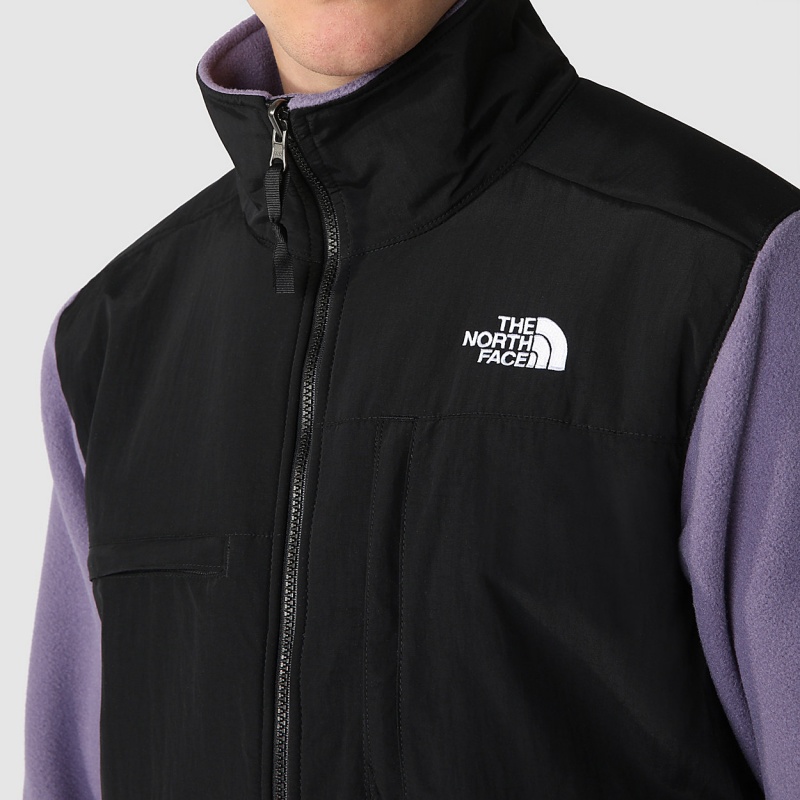 The North Face Denali Jacket Lunar Slate - Tnf Black | YHCSMI-048