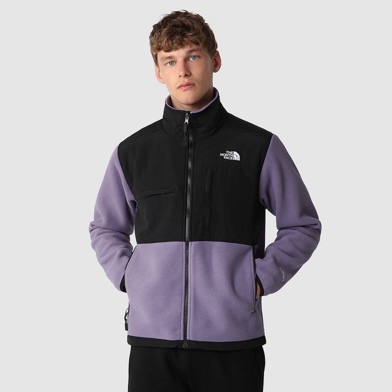 The North Face Denali Jacket Lunar Slate - Tnf Black | YHCSMI-048