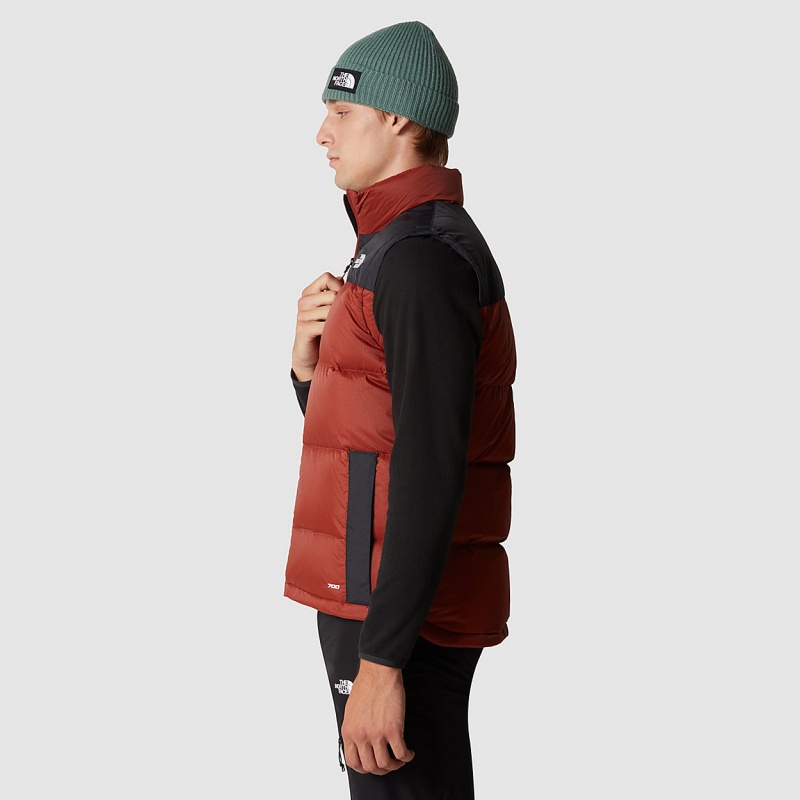 The North Face Diablo Down Gilet Brandy Brown/Tnf Black | TEXMIK-910