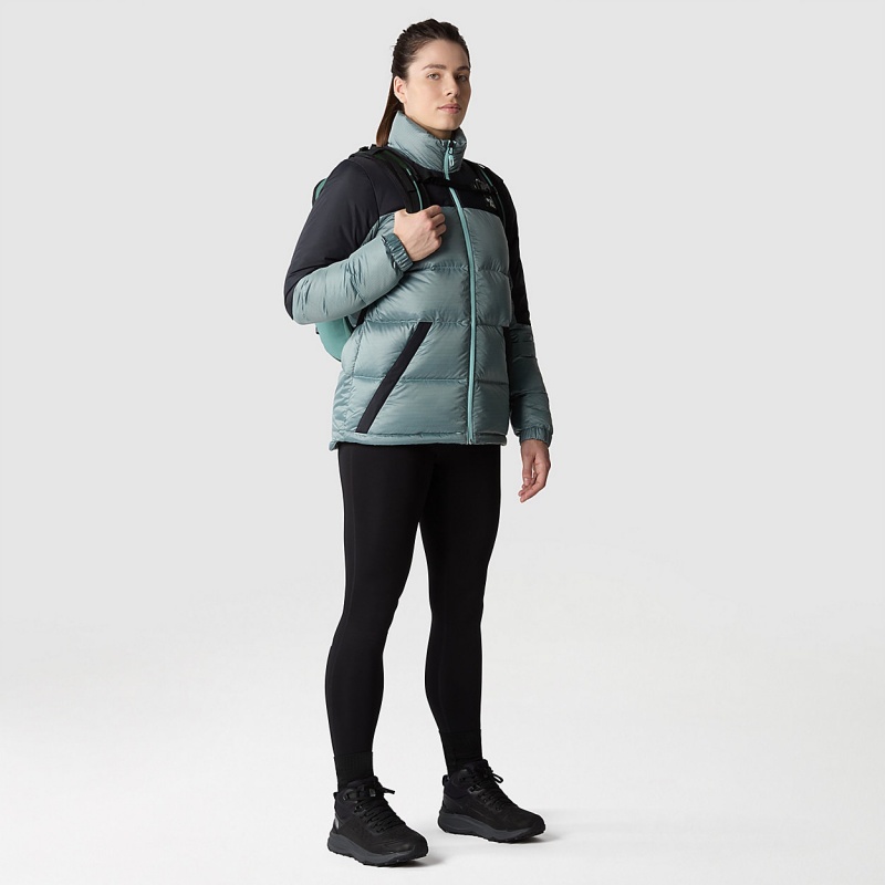 The North Face Diablo Down Jacket Powder Teal - Tnf Black | BOKXTN-948