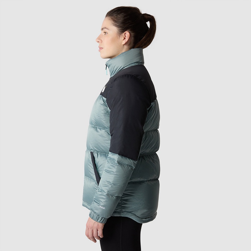 The North Face Diablo Down Jacket Powder Teal - Tnf Black | BOKXTN-948