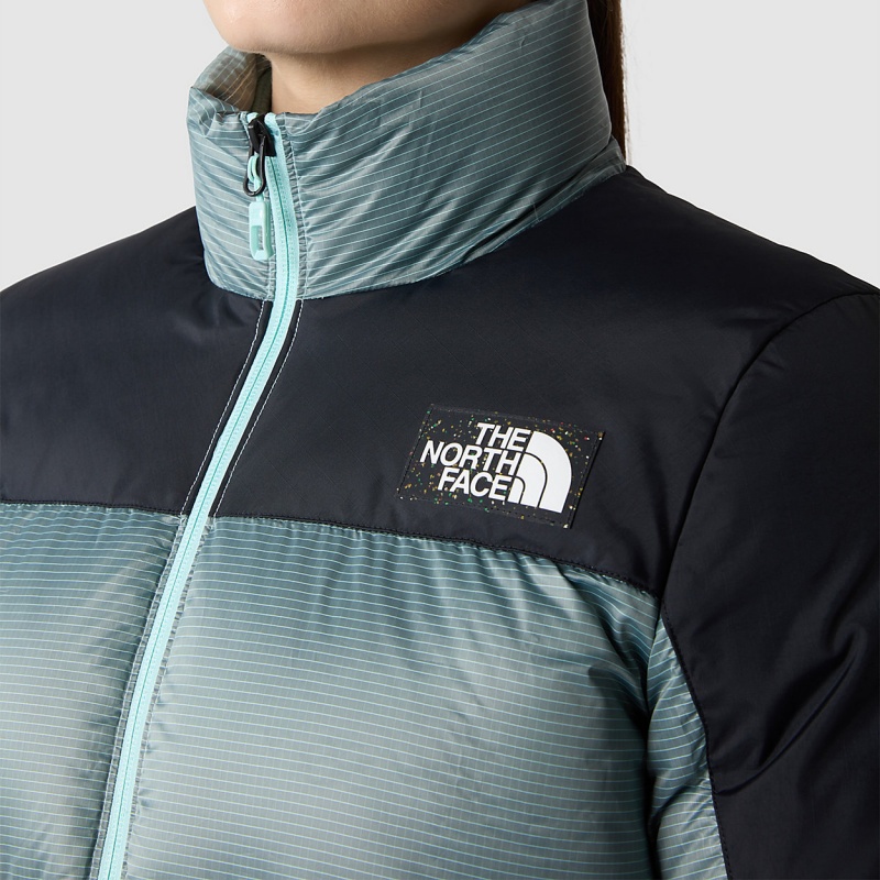 The North Face Diablo Down Jacket Powder Teal - Tnf Black | BOKXTN-948