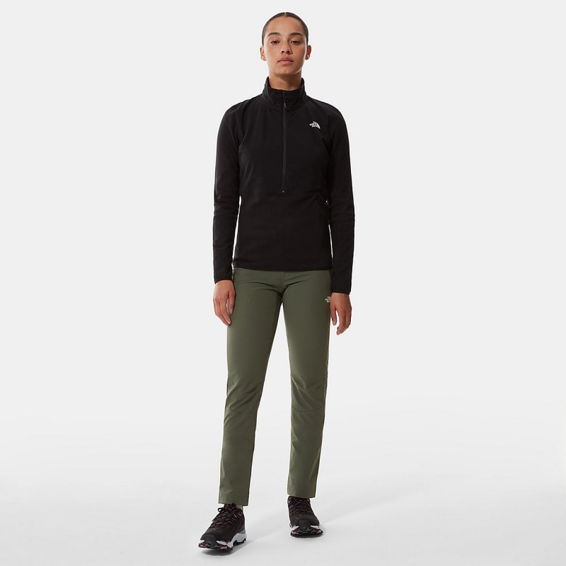 The North Face Diablo Midlayer 1/4 Zip Fleece Tnf Black - Tnf Black | ACUFMP-720