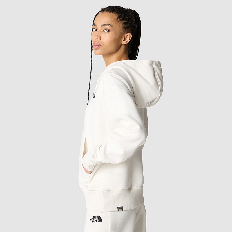 The North Face Essential Hoodie Gardenia White | DLSQKI-819