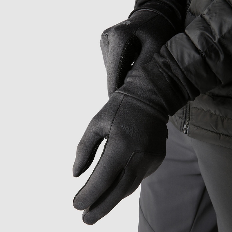 The North Face Etip™ Hardface Gloves Tnf Black Heather | EUJIGY-093