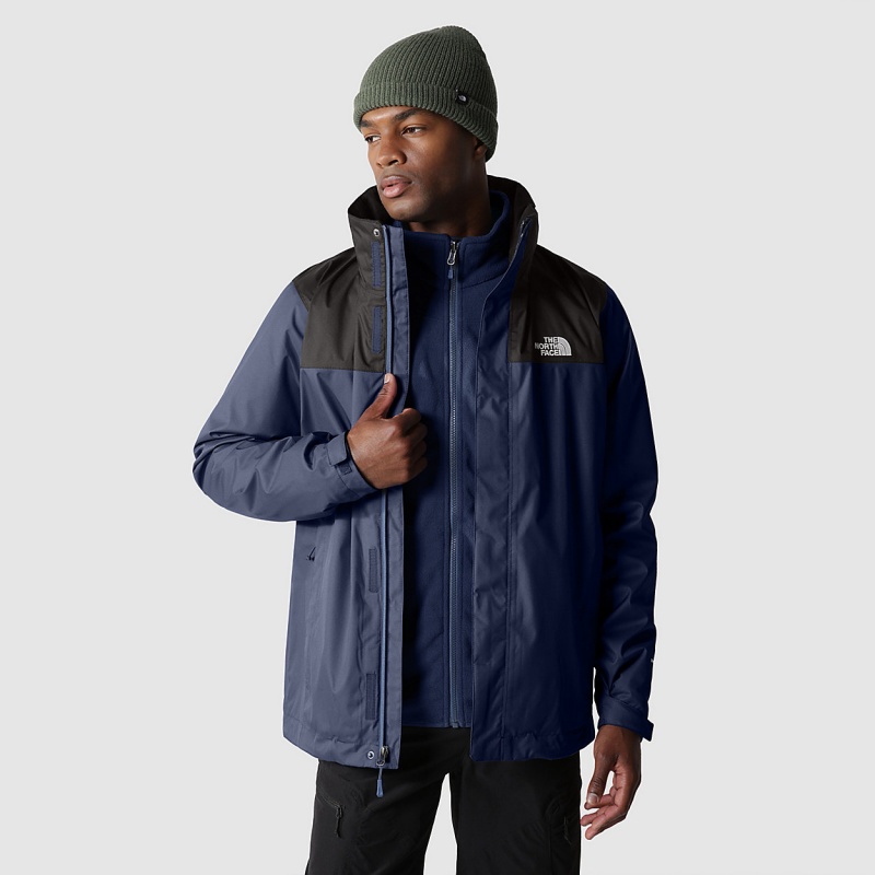 The North Face Evolve II Triclimate® Jacket Shady Blue/Tnf Black | VHGXAL-826