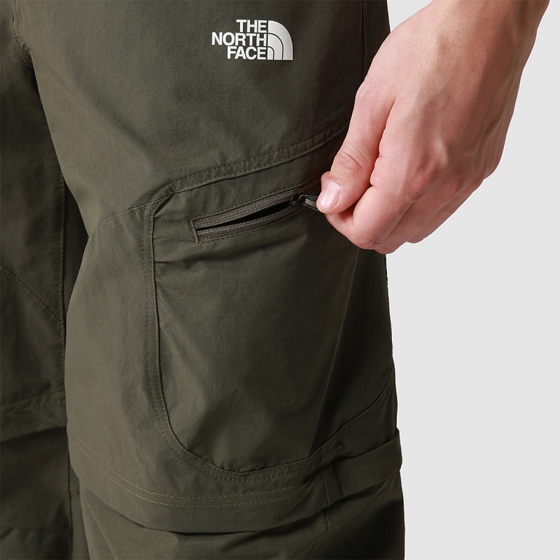 The North Face Exploration Convertible  Tapered Trousers New Taupe Green | IFSYCU-128