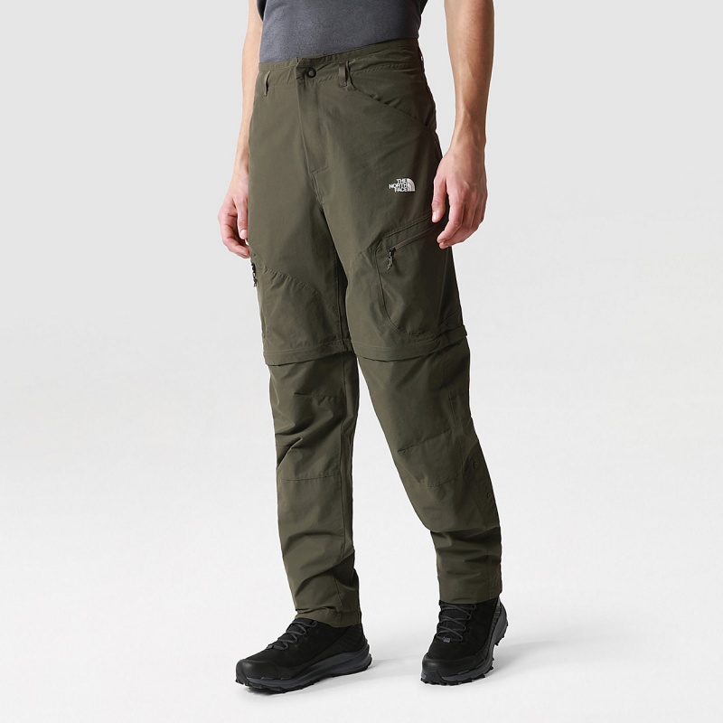 The North Face Exploration Convertible  Tapered Trousers New Taupe Green | IFSYCU-128