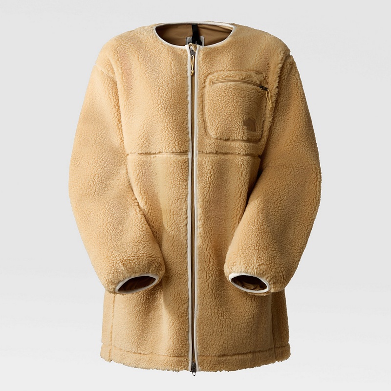 The North Face Extreme Pile Coat Khaki Stone - Gardenia White | OEMDZW-543